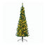 Jingle Jollys 2.4m Pre-Lit Christmas Tree Slim Pencil Xmas Tree Corner Tree