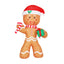 Jingle Jollys Christmas Inflatable Gingerbread Man 2.4M Illuminated Decorations