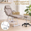 Zenses Beauty Bed with Stool, Beige, Adjustable Facial Massage Table, Tattoo Chair, Salon Services