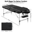 Zenses Massage Table 55cm Portable 2 Fold Aluminium Beauty Bed Black