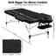Zenses Massage Table 70cm Portable 2 Fold Aluminium Beauty Bed Black