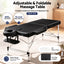 Zenses Massage Table 70cm Portable 2 Fold Aluminium Beauty Bed Black