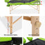 Zenses Massage Table 70cm Portable 3 Fold Wooden Beauty Bed Green