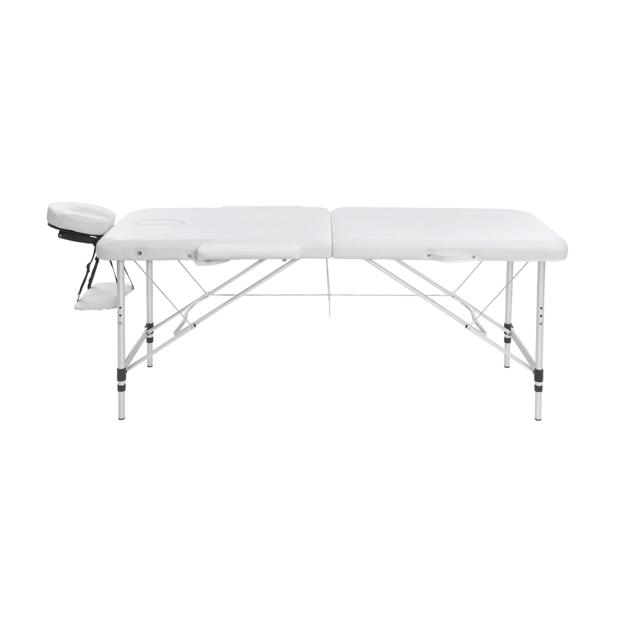 Zenses Massage Table 75cm Portable 2 Fold Aluminium Beauty Bed White