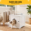 i.Pet 49x51cm Cat Litter Box Enclosure Hidden Litter Tray Cabinet White