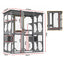 i.Pet Cat House 181cm Outdoor Catio Enclosure Walk-In Large Rabbit Hutch Grey