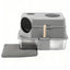 i.Pet Cat Litter Box Large Stainless Steel High Sided Pet Toilet Odour Control