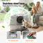 i.Pet Cat Litter Box Large Stainless Steel High Sided Pet Toilet Odour Control