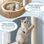 i.Pet Cat Tree Tower Floor to Ceiling Scratching Post 270cm Beige