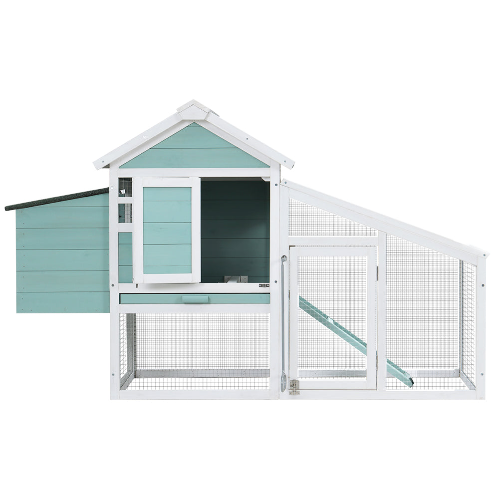 i.Pet Chicken Coop Rabbit Hutch 150cm x 60cm x 93cm Large Chicken Coop House Run Cage Wooden