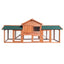 i.Pet Chicken Coop Rabbit Hutch 220cm x 44cm x 84cm Large Chicken Coop Run Wooden Outdoor Cage House