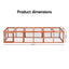 i.Pet Chicken Coop Wooden Pet Run Rabbit Hutch Large Outdoor Cage with Play Area Brown