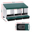 i.Pet Chicken Nesting Box Roll Away 3 Holes Metal Wall Mounted Nest Box Green