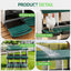 i.Pet Chicken Nesting Box Roll Away Metal Nesting Box Wall Mounted 6 Holes Green