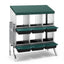i.Pet Chicken Nesting Box Roll Away Metal Nesting Box Wall Mounted 6 Holes Green