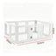 i.Pet Dog Pet Playpen 10 Panels Clear PET Plastic 152x100x57cm for Puppy Exercise