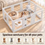 i.Pet Dog Pet Playpen 10 Panels Clear PET Plastic 152x100x57cm for Puppy Exercise