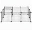 i.Pet Dog Playpen 12 Panels Pet Playpen 35x35cm Iron DIY Enclosure for Small Animals