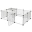 i.Pet Dog Playpen 12 Panels Pet Playpen 35x35cm Iron DIY Enclosure for Small Animals