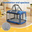 i.Pet Pet Carrier Bag Foldable Dog Cat Durable Crate Travel Cage Portable Car Kennel Blue