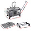 i.Pet Pet Carrier Swivel Wheels Foldable Cat Dog Trolley Stroller Travel Bag Grey