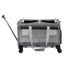 i.Pet Pet Carrier Swivel Wheels Foldable Cat Dog Trolley Stroller Travel Bag Grey