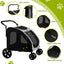 i.Pet Pet Stroller Dog Pram Large Carrier Cat Travel Foldable Strollers 4 Wheels Trolley