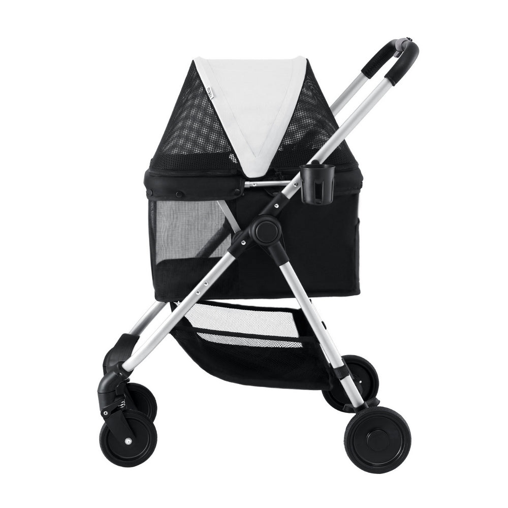 i.Pet Pet Stroller Pram Dog Cat Carrier Cage Large Travel Pushchair Foldable 4 Wheels