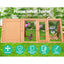 i.Pet Rabbit Hutch Chicken Coop 119cm x 51cm x 44cm Chicken Coop Large Run Wooden Cage Outdoor