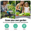 x2 Green Fingers Raised Garden Bed Kit Planter Oval Galvanised Steel 240cmX80cmX56cm